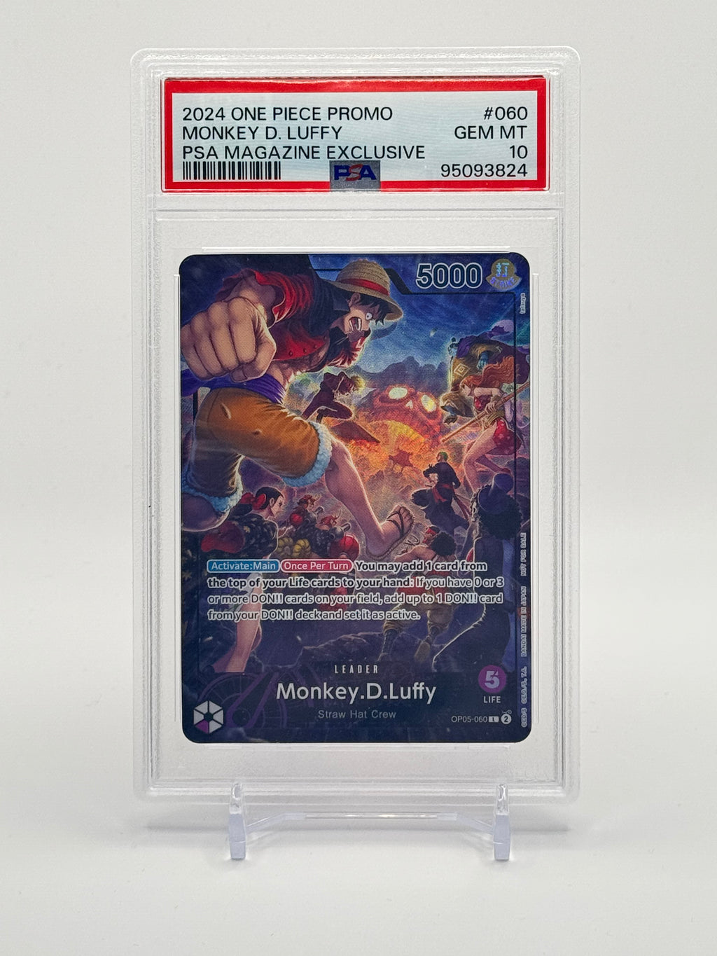 Monkey D. Luffy #060 Promo - Magazine Exclusive 2024 - PSA 10 Gem Mint